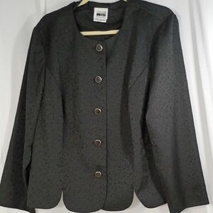 Leslie Fay ,  Black Textured Blazer